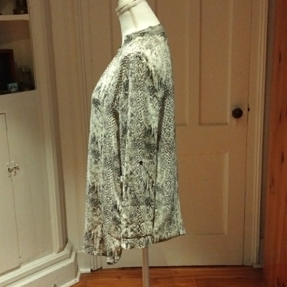 Attitude Unknown Semi-Sheer Snake Print Blouse - Picture 7 of 13